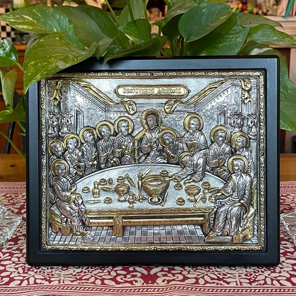 Greek Byzantine Icon of The Last Supper